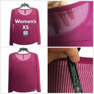 Women’s Aeropostale XS 0 - 2 Maroon Cranberry Crewneck Long Sleeve New NWOT